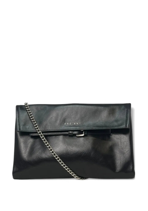 Orciani Gotham leather shoulder bag - Black