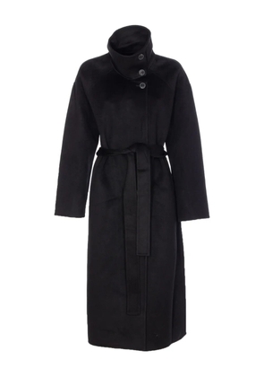 THE DYNAMIS STUDIO belted button-fastening coat - Black