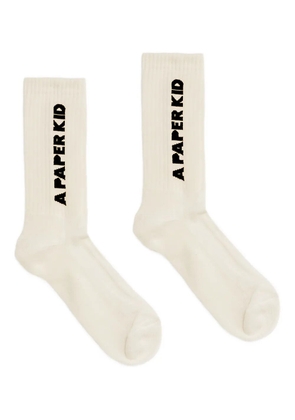A Paper Kid ribbed socks - Neutrals