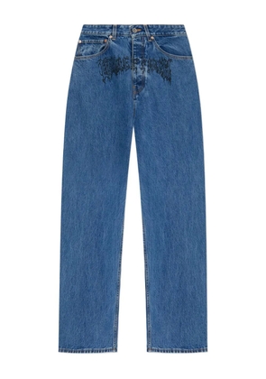 VETEMENTS graphic-print jeans - LIGHT BLUE