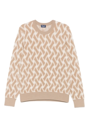Drumohr geometric-pattern wool sweater - Neutrals