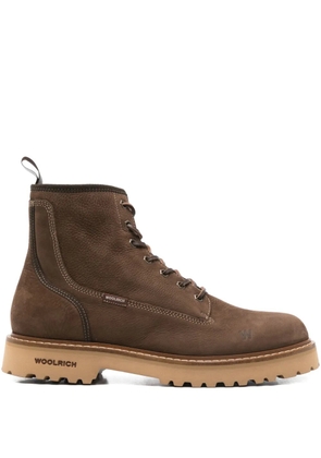 Woolrich 40mm lace-up leather boots - Brown