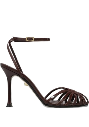 Alevì 95mm Ally strappy pumps - Brown