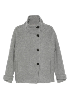 Peserico high-neck buttoned jacket - Grey