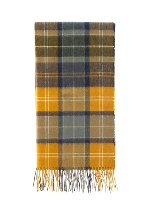 Barbour tartan fringed scarf - Yellow