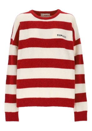 Fiorucci striped crew-neck sweater - White