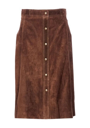 Arma button-front midi skirt - Brown