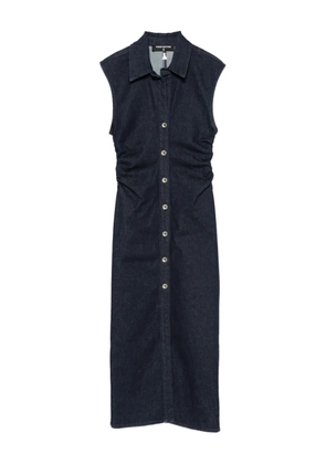 Patrizia Pepe sleeveless button-front denim dress - Blue