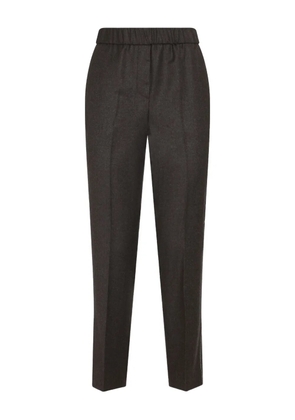 Peserico elasticated-waistband wool trousers - Brown