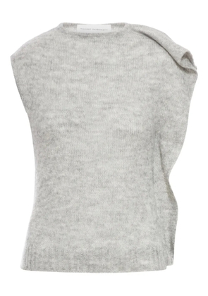 Niccolò Pasqualetti ruffle-detail vest - Grey
