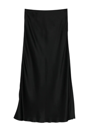 Malo draped midi skirt - Black