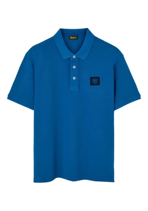 Blauer logo-detail cotton polo shirt - Blue