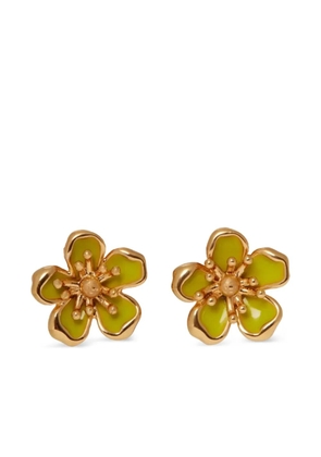 Casablanca flower stud earrings - Gold
