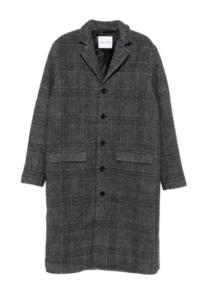 SAMSOE SAMSOE checked-pattern single-breasted coat - Grey