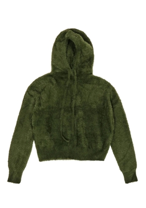Bimba y Lola fur-texture hoodie - Green