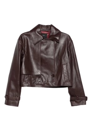 JOSEPH double-breasted leather jacket - Red