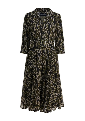 Samantha Sung belted printed dress - Black