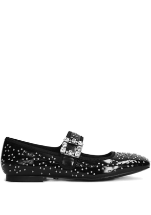 Gold & Rouge Bibalo embellished buckle-strap ballet flats - Black