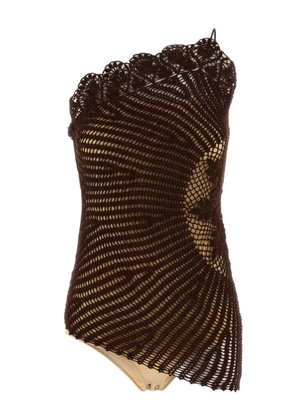 Magda Butrym crochet top - Brown