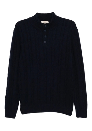 Aurélien cable-knit jumper - Blue