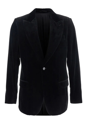 Lardini single-breasted velvet jacket - Black
