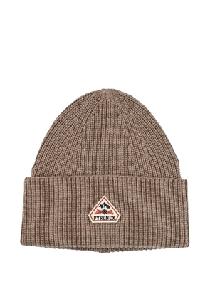 Pyrenex Gomma logo-patch beanie - Neutrals