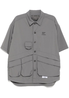 Musium Div. logo-print shirt - Grey