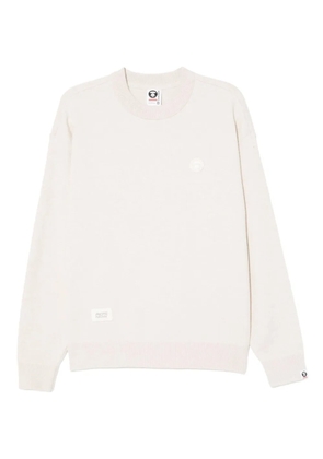 AAPE BY *A BATHING APE® logo-patched sweatshirt - Neutrals