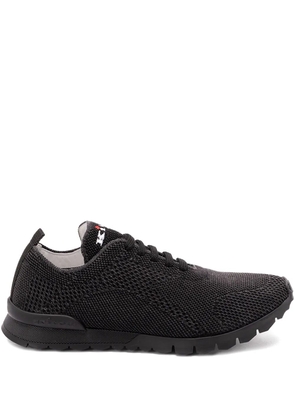 Kiton knitted lace-up sneakers - Black