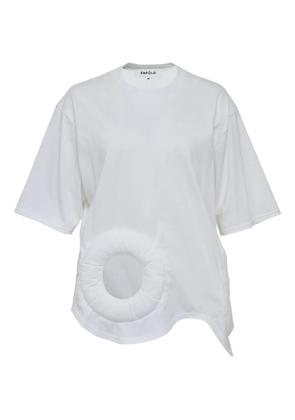 Enföld padded-detail T-shirt - White