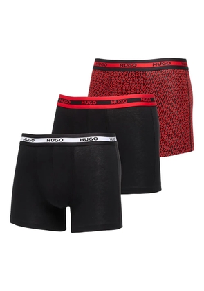 HUGO logo waistband briefs (pack of three) - Black