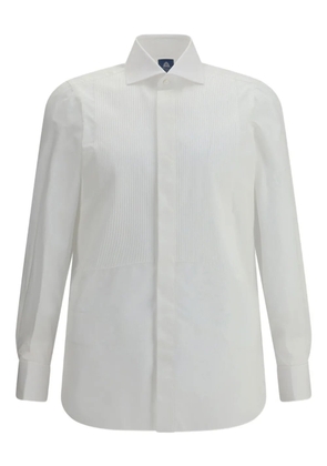 Finamore 1925 Napoli pleated tuxedo shirt - White