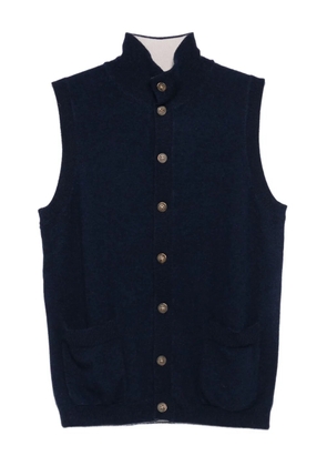 OLIVER LATTUGHI button-fastening patch-pocket vest - Blue
