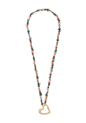 Bimba y Lola beaded heart-charm necklace - Blue