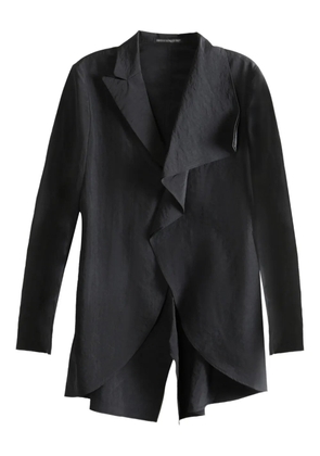 Yohji Yamamoto ruffled-detail jacket - Black
