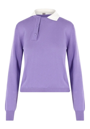 August Barron button polo shirt - Purple