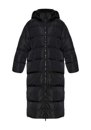 Add zip-fastening padded coat - Black