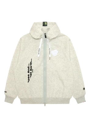 AAPE BY *A BATHING APE® zip-fastening hoodie - Grey