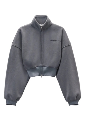 Alexander Wang zip-up cropped sweatshirt - Grey
