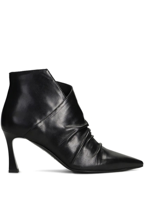The Seller 80mm ruched pointed-toe ankle boots - Black