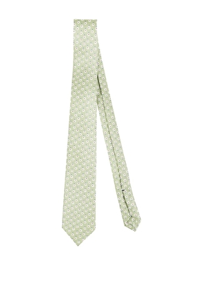 Errico Formicola floral-print silk tie - Green