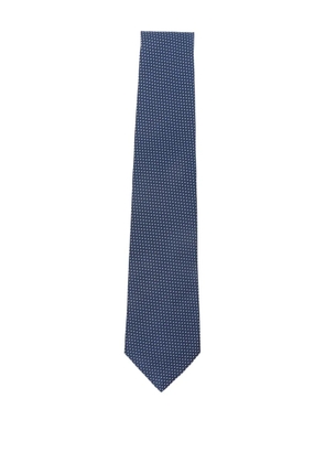 Kiton polka-dot print silk tie - Blue