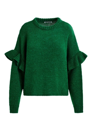 Essentiel Antwerp Ijune ruffle-detail sweater - Green