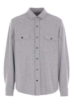 Agnona pointed-collar flap-pocket shirt - Grey
