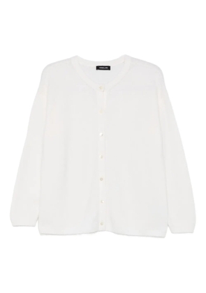 anne claire round-neck cardigan - White