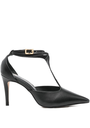 CARRANO 85mm ankle-strap leather pumps - Black