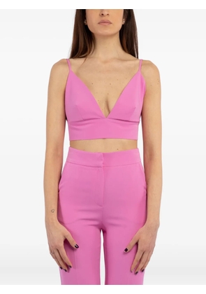 ACTUALEE spaghetti-strap V-neck top - Pink