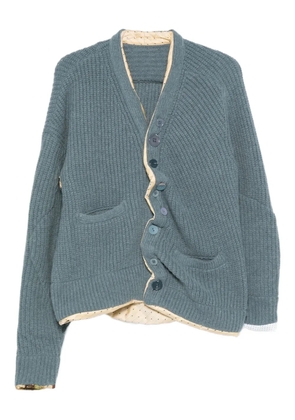 Undercover asymmetric cardigan - Blue