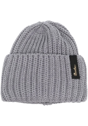 Borsalino ribbed-knit virgin wool beanie - Grey