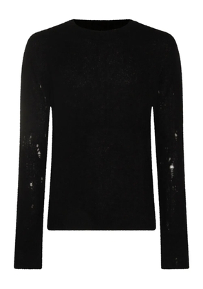 Thom Krom distressed long-sleeve sweater - Black
